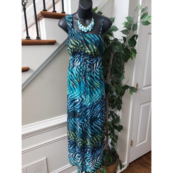 En Focus Studio Women's Multicolor Polyester Sleeveless Causal Long Maxi Dress 4 - Picture 1 of 13